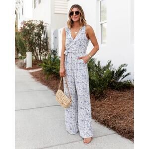 Splendid Surplice Jumpsuit Size Large